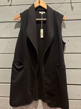 NWT Max Studio Sleeveless Black Vest